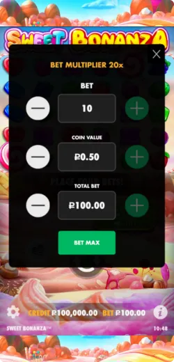 7Slots Sweet Bonanza bet