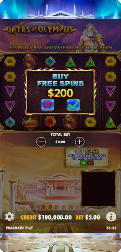 Freespins 7Slots Gates of Olympus