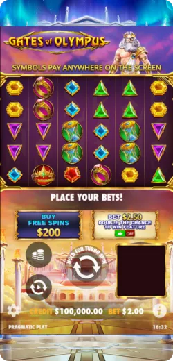 7Slots Gates of Olympus spin
